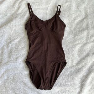 Chocolate brow leotard
